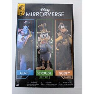 Disney Mirrorverse Genie Scrooge McDuck and Goofy Figures McFarlane Toys Gold